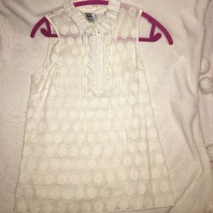 White polka dot cotton top